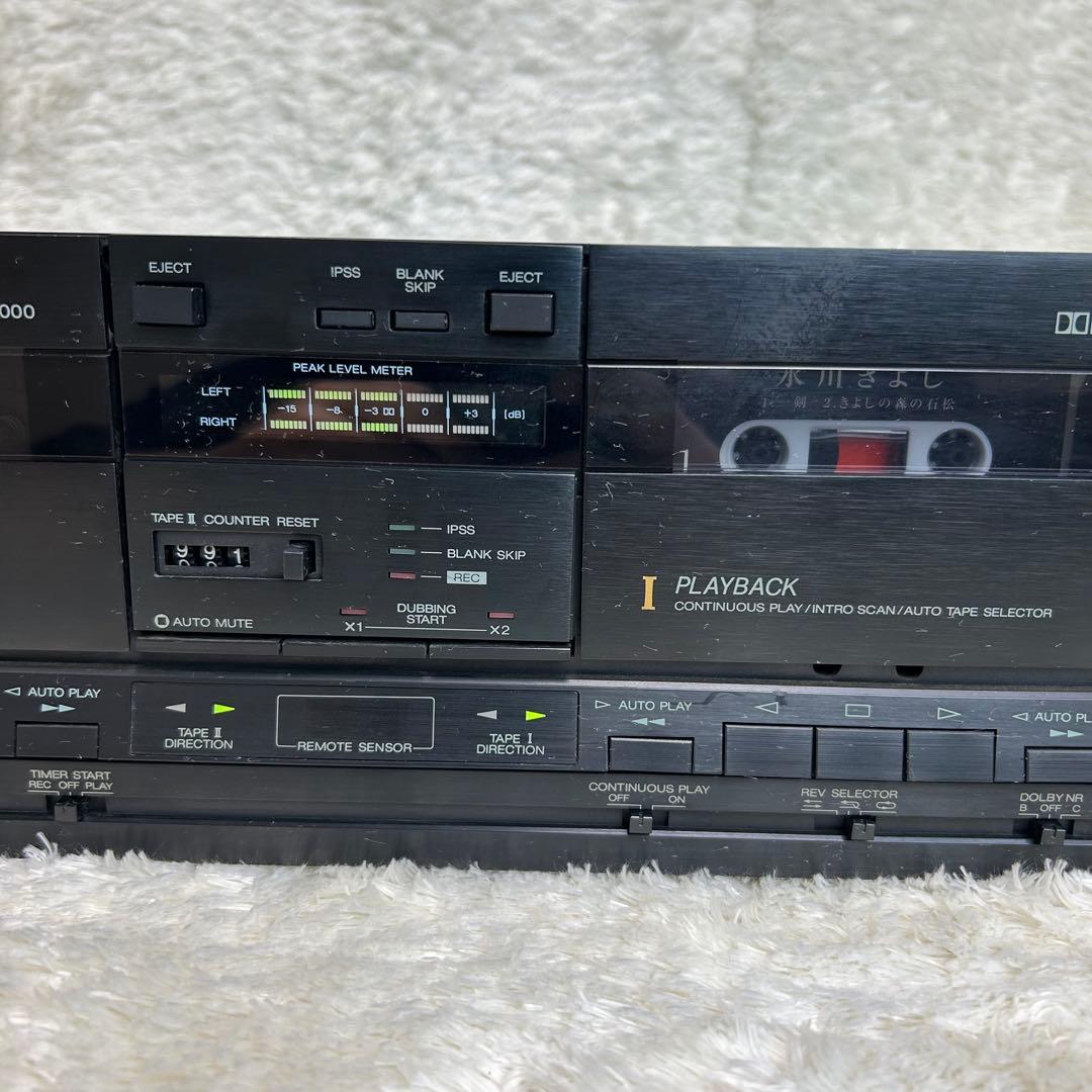 【【希少】赤井電機　AKAI　 A＆D　ダブルカセットデッキ　DT-W4000