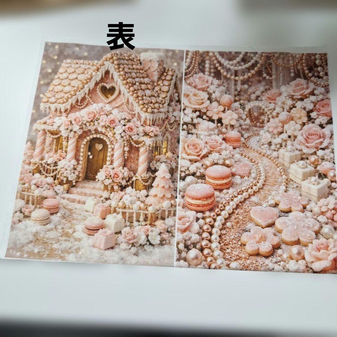 甘い祈りの庭パネル生地　ハンドメイド　パネルサイズポーチ