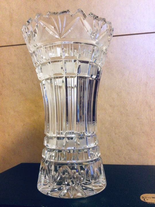 ●チェコ高級メーカー●ボヘミア クリスタル●ブルーラスター●ハイエナメル●未使用