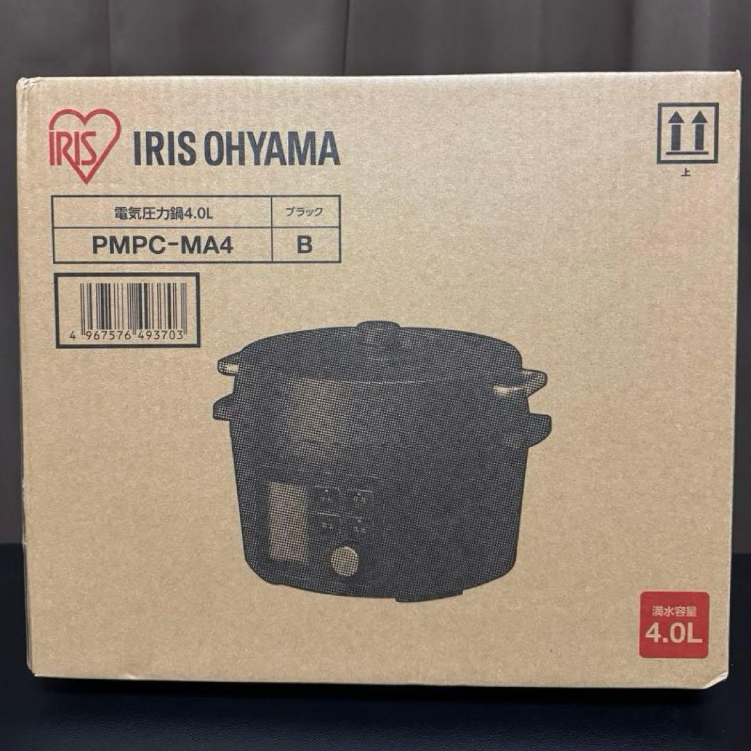 【未開封】IRIS OHYAMA 電気圧力鍋 PMPC-MA4 4.0L 黒