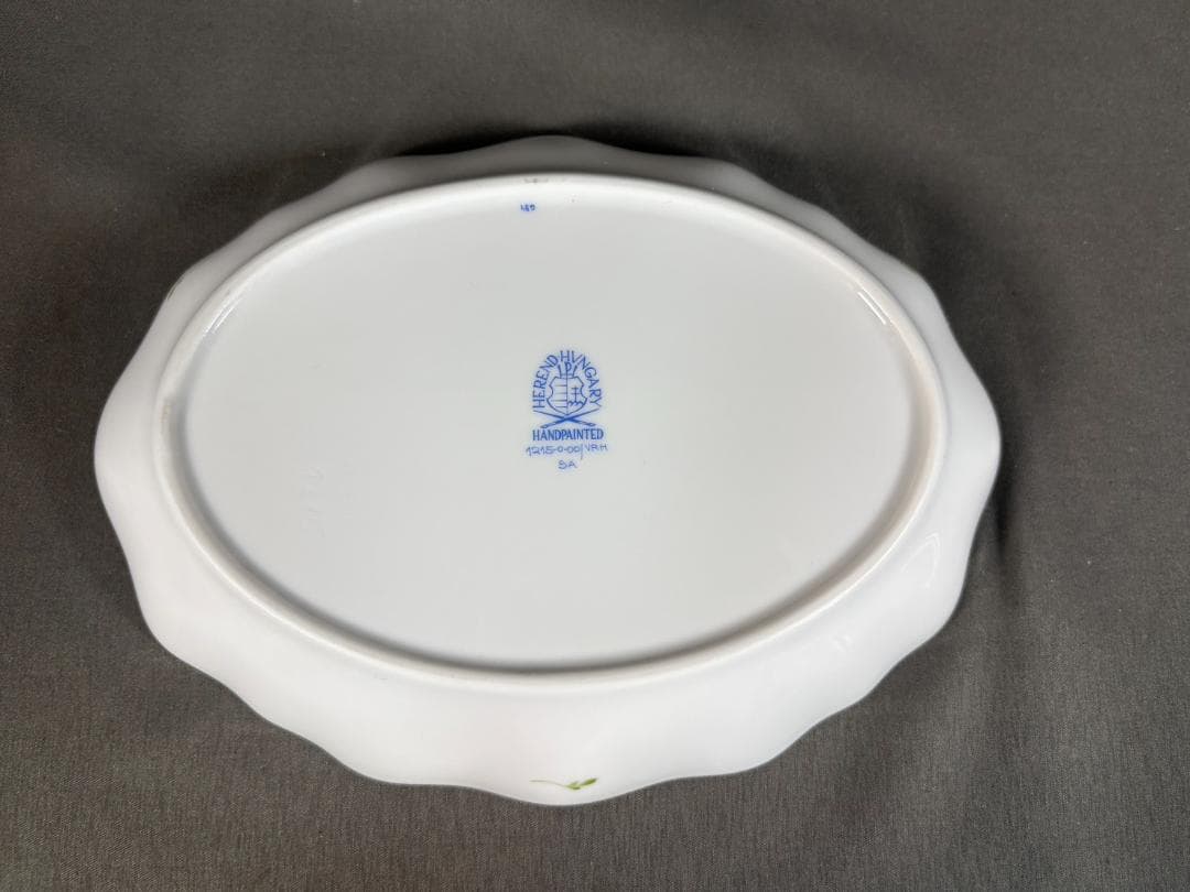 ヘレンド Herend プレート 花柄波形エッジ皿 ハンガリー