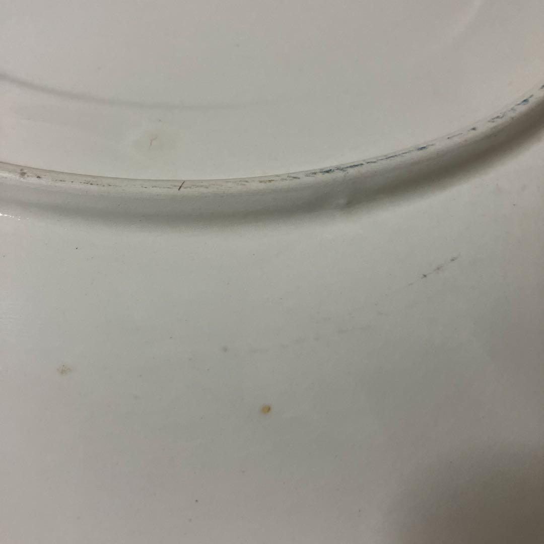 E-1 【極美品】大皿 金彩 小花柄 シェルレリーフ プレートパーティー盛皿上品