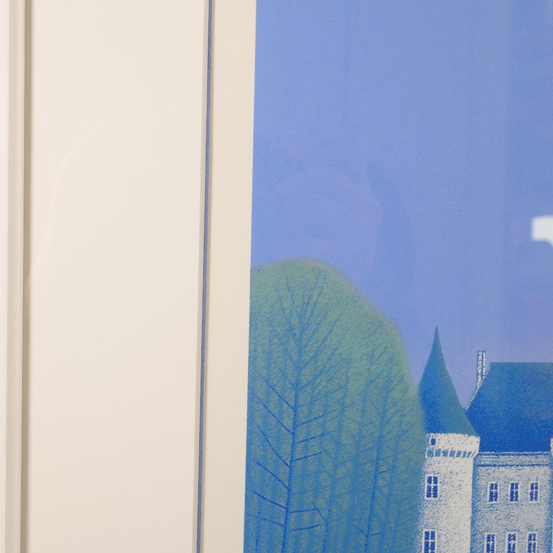 希少✨松浦敬文 「水辺の城」直筆サイン入 額縁付 シルクスクリーン