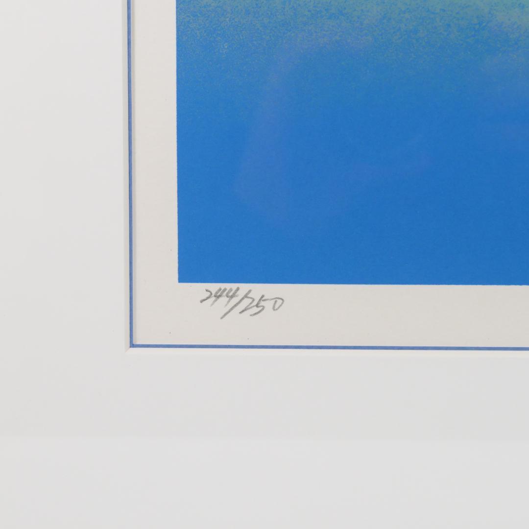 希少✨松浦敬文 「水辺の城」直筆サイン入 額縁付 シルクスクリーン