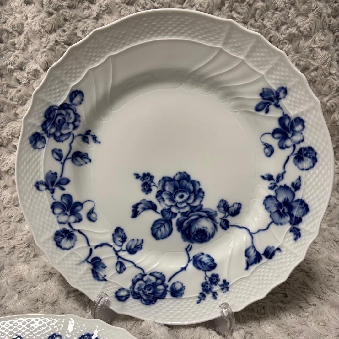リチャードジノリ　ブルーローズ　26.5cm　ディナープレート　２枚セット