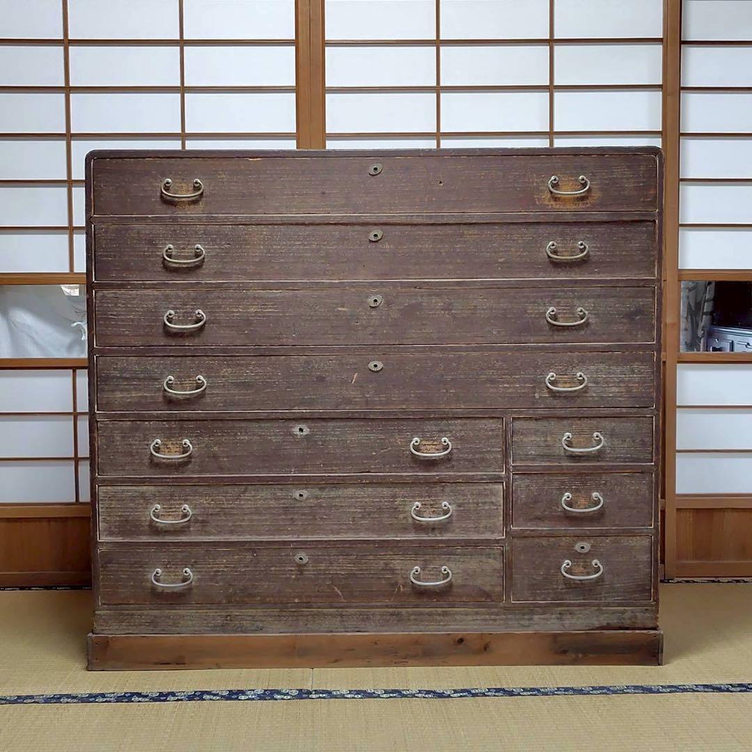 レア アンティーク 高級桐箪笥 昭和 タンス チェスト きり 家具 お洒落 和風