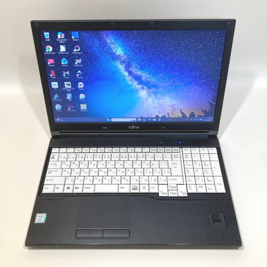 初心者✨快速・DVD・大画面・大容量✨黒✨すぐ使えるノートパソコン◇T379-1