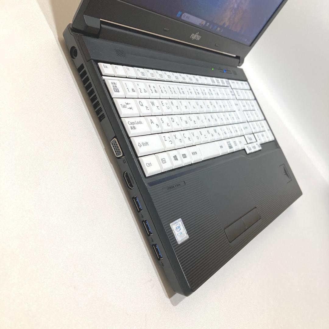 初心者✨快速・DVD・大画面・大容量✨黒✨すぐ使えるノートパソコン◇T379-1