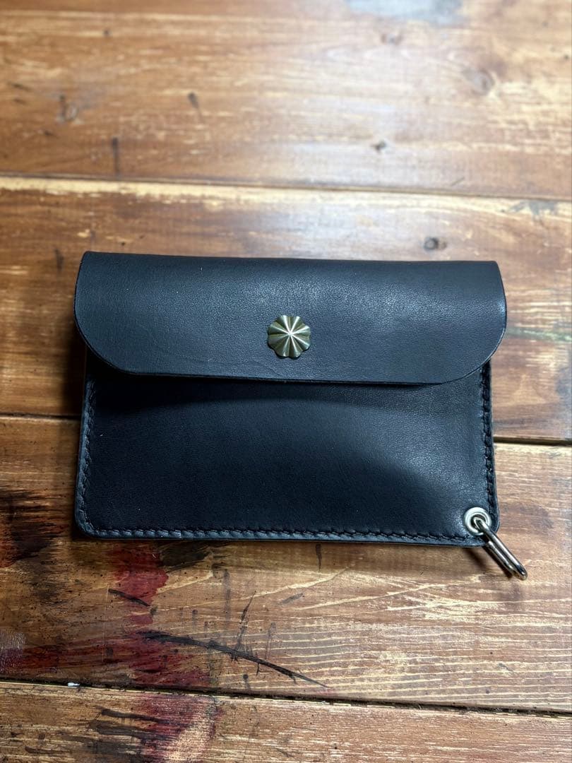 【即納】PT-01 国産ヌメ革 丘染めブラック アポロコンチョ ニッケル