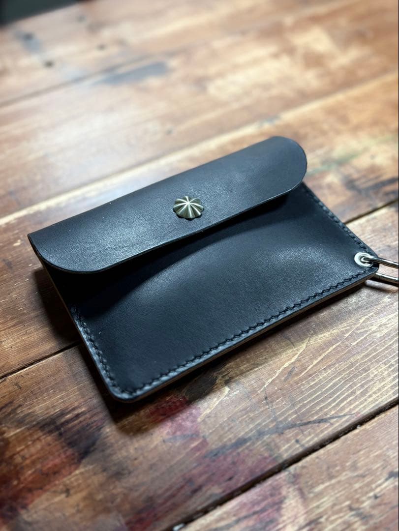 【即納】PT-01 国産ヌメ革 丘染めブラック アポロコンチョ ニッケル