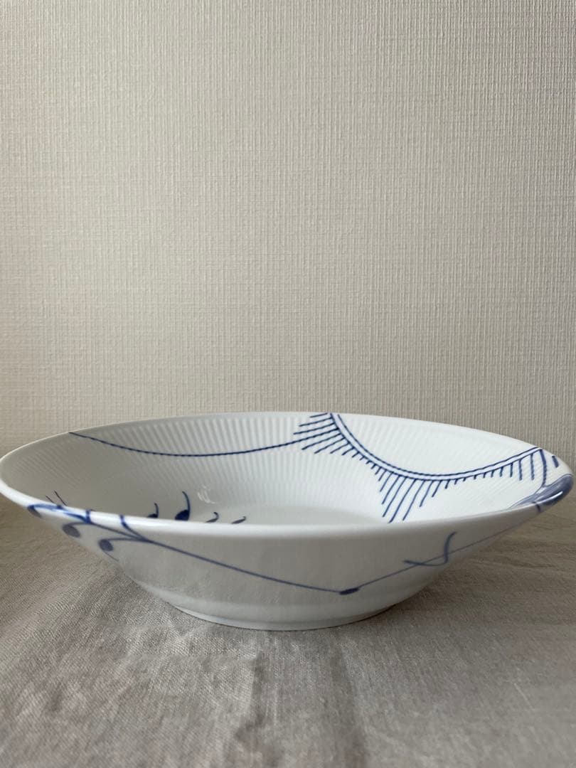 ロイヤル コペンハーゲン ブルーフルーテッド メガ ディーププレート 24cm