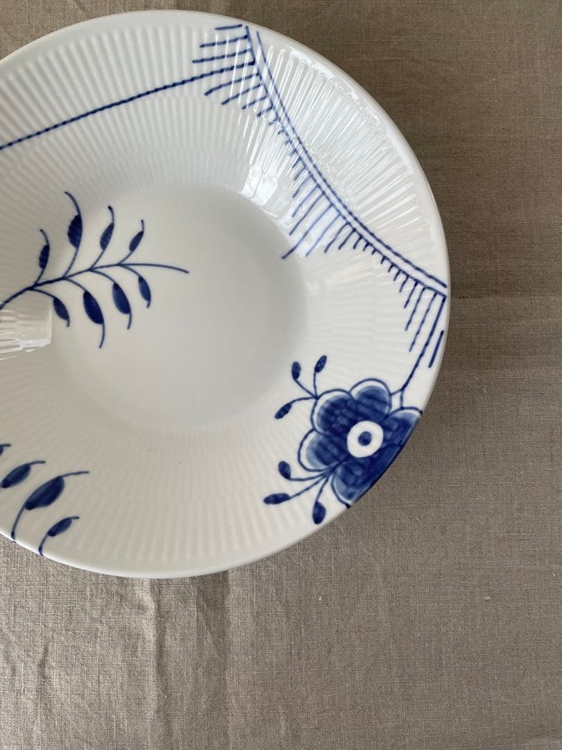 ロイヤル コペンハーゲン ブルーフルーテッド メガ ディーププレート 24cm