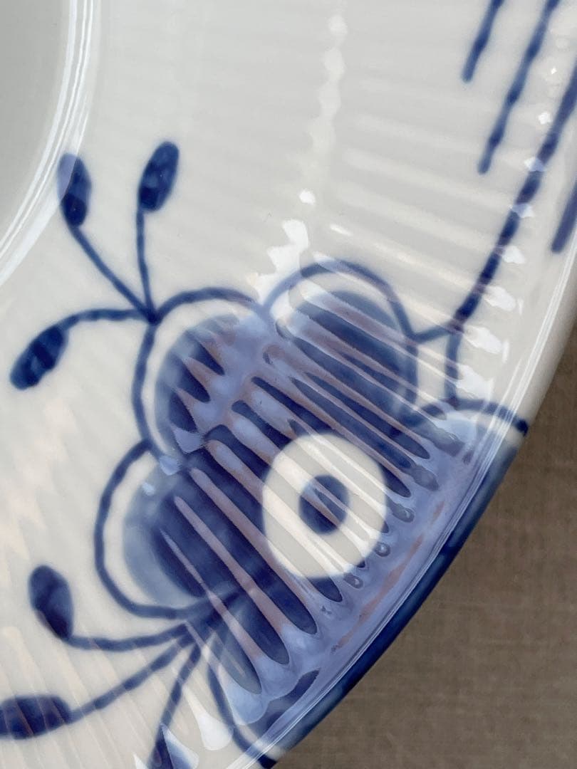 ロイヤル コペンハーゲン ブルーフルーテッド メガ ディーププレート 24cm