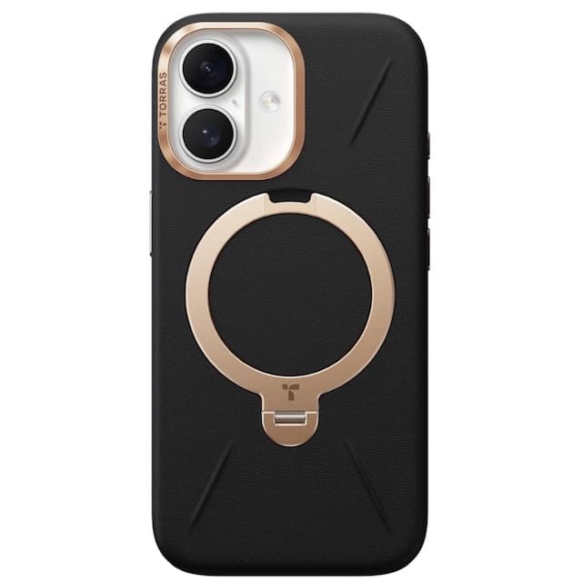 TORRAS スマホケース iPhone17用 黒曜ブラック レザー #B07