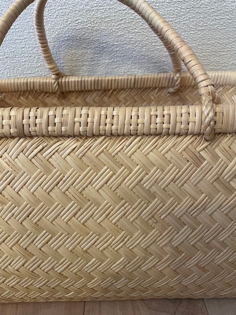 鳥越竹細工　市場カゴ　美品