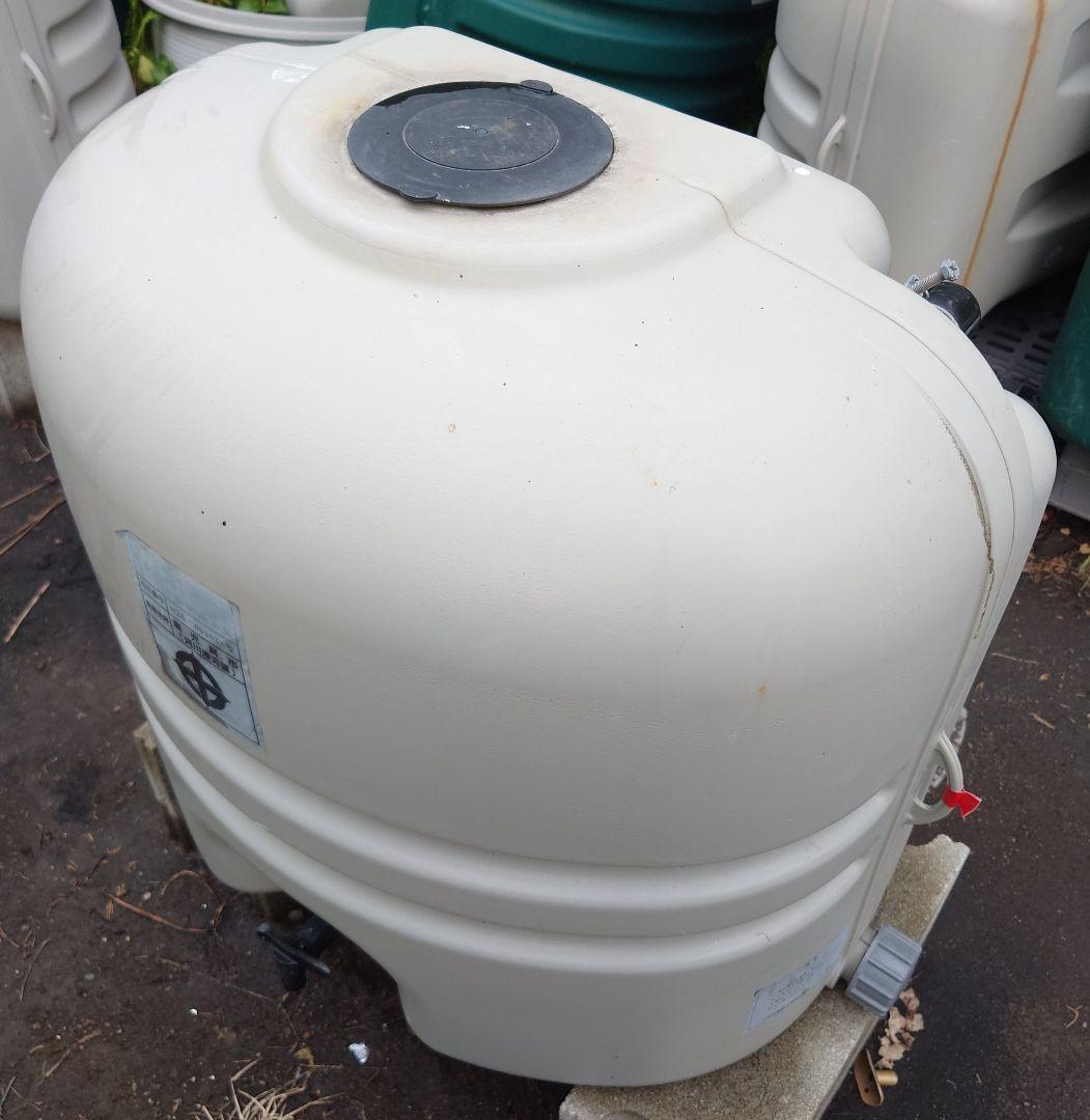 蛇口コック付き雨水タンク110L本体（グレー）＋付属品セット【送料込み】