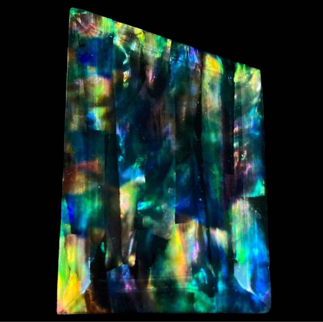 アンモライト ルースストーン 宝石 オパール化 65.20ct 天然 化石一点物