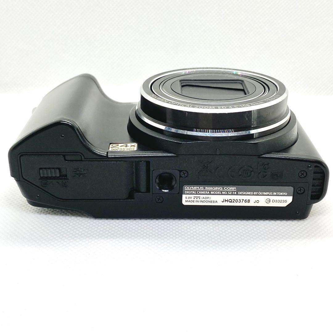 【動作品】OLYMPUS SZ-14 コンパクトデジタルカメラ　ブラック