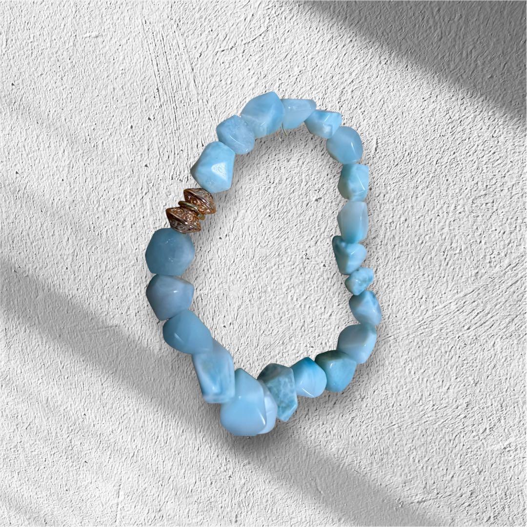 ラリマー さざれ ブレスレット 天然石 パワーストーン