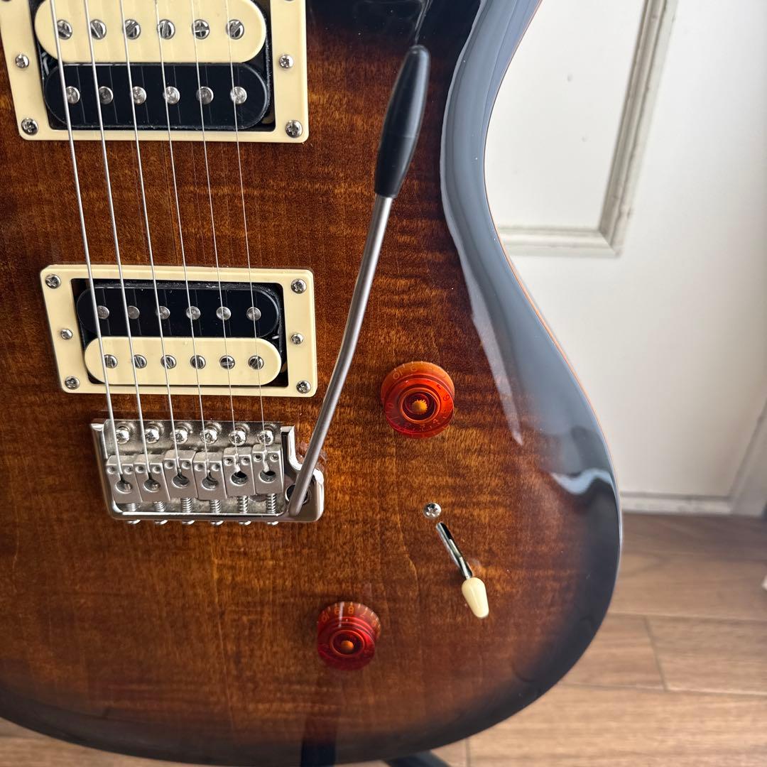 PRS SE Custom24 Black Gold Burst ロックペグ付き