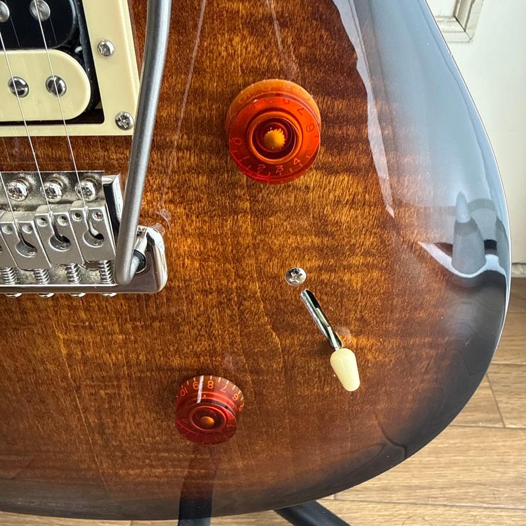 PRS SE Custom24 Black Gold Burst ロックペグ付き