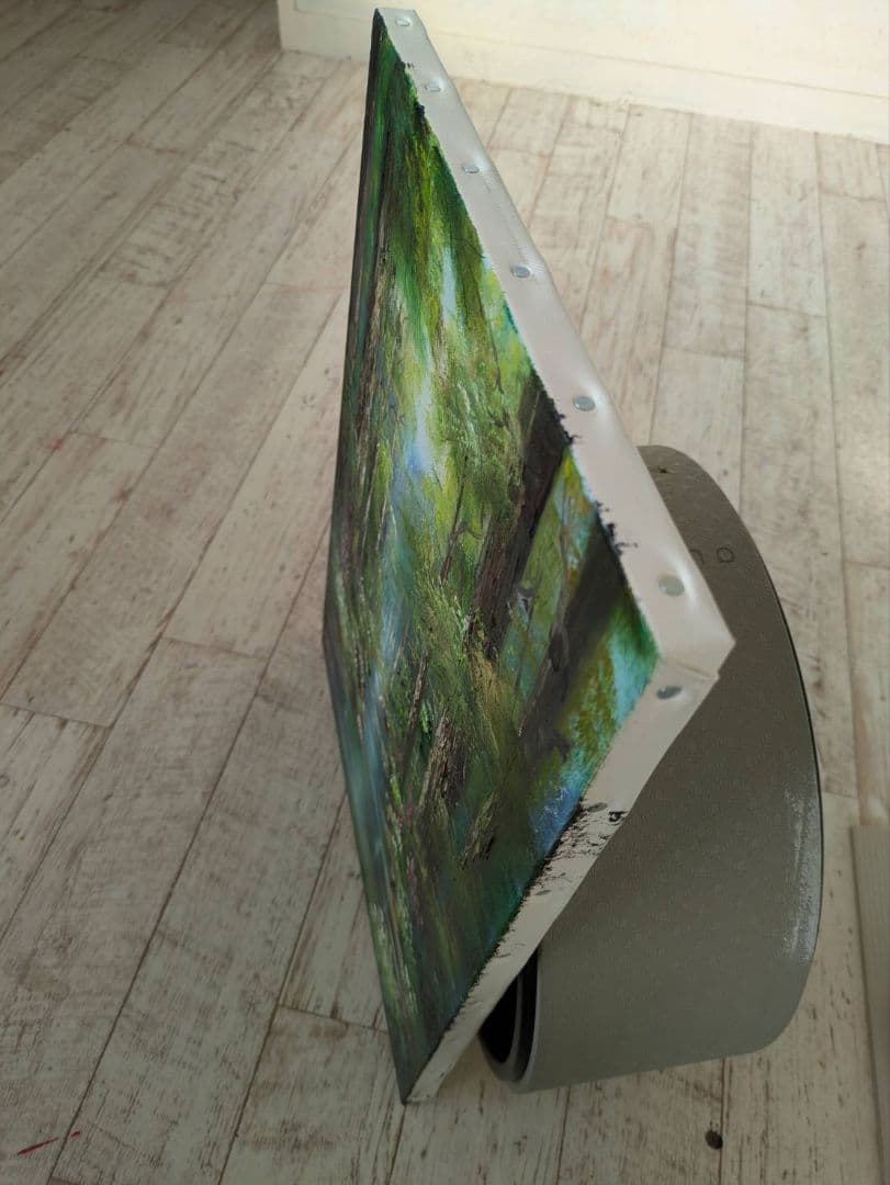 油絵・風景画「森の小川」