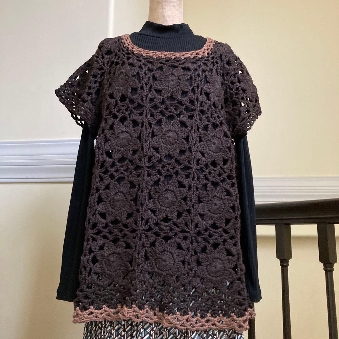 ハンドメイド　手編み　モチーフ