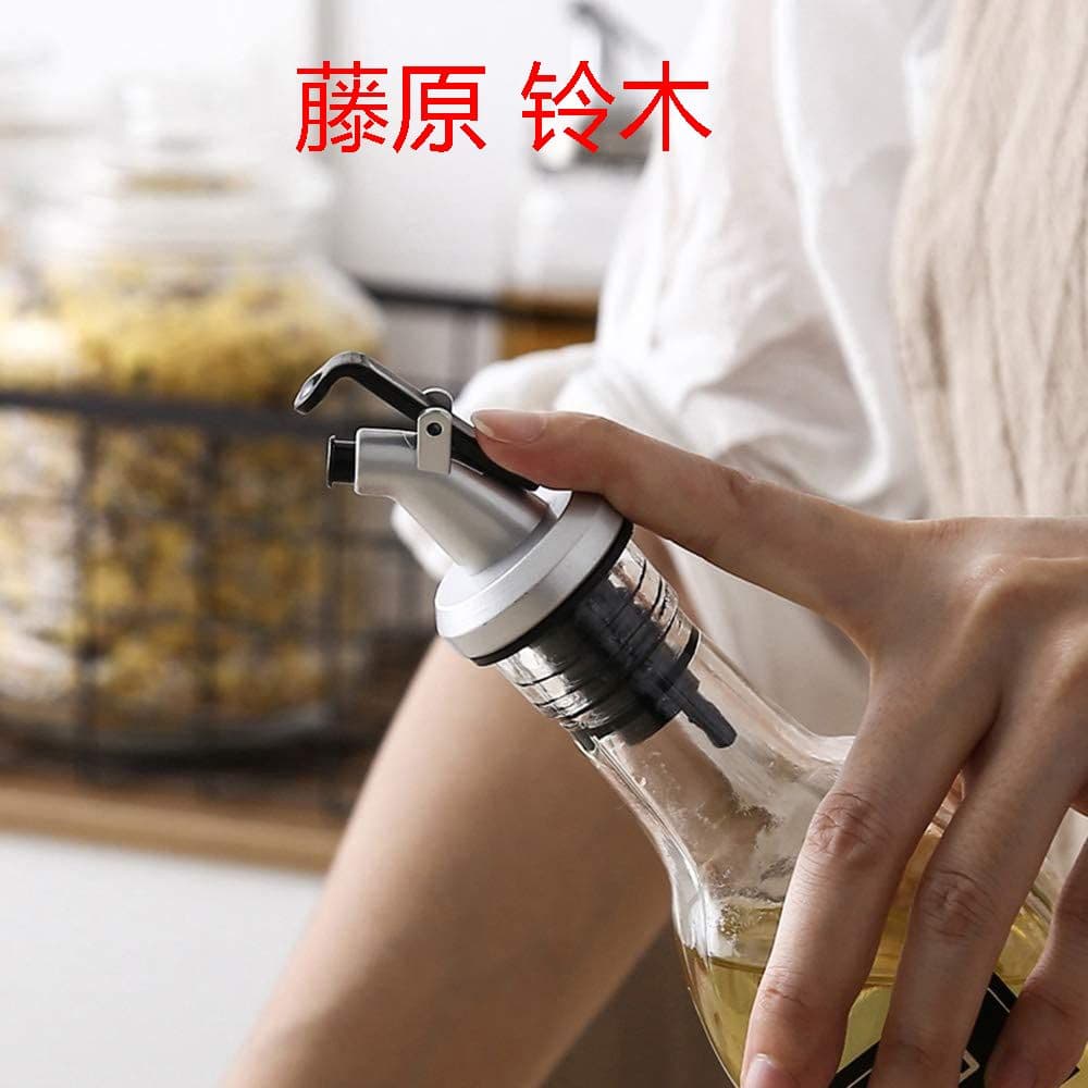 家庭用ガラスオイルポット調味料ボトルコンビネーションスパイスラック付オイル%