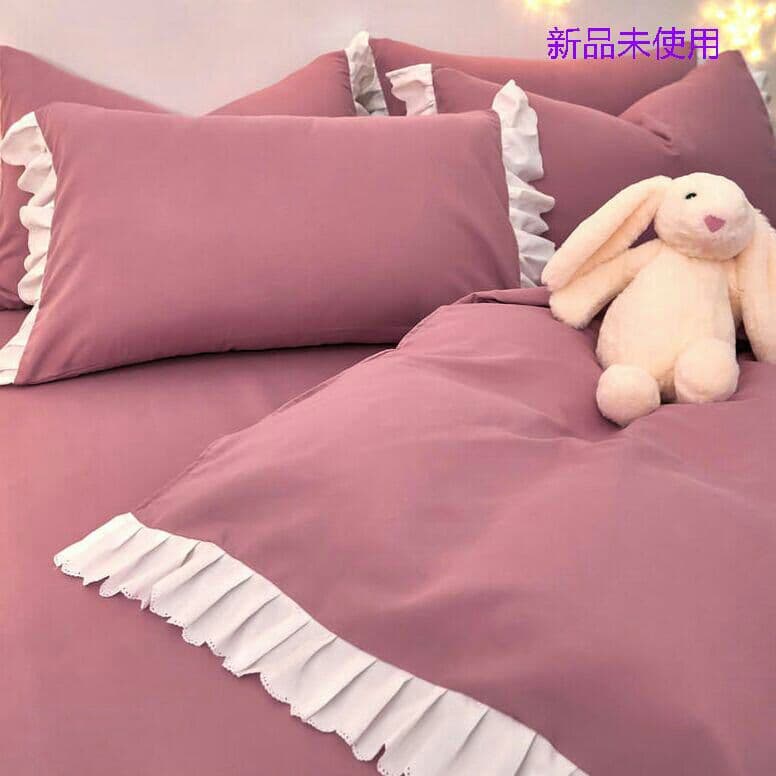 新作 柔らかい 肌触り ベッドスカート 4点セット セミサイズ 掛け布団カバ$