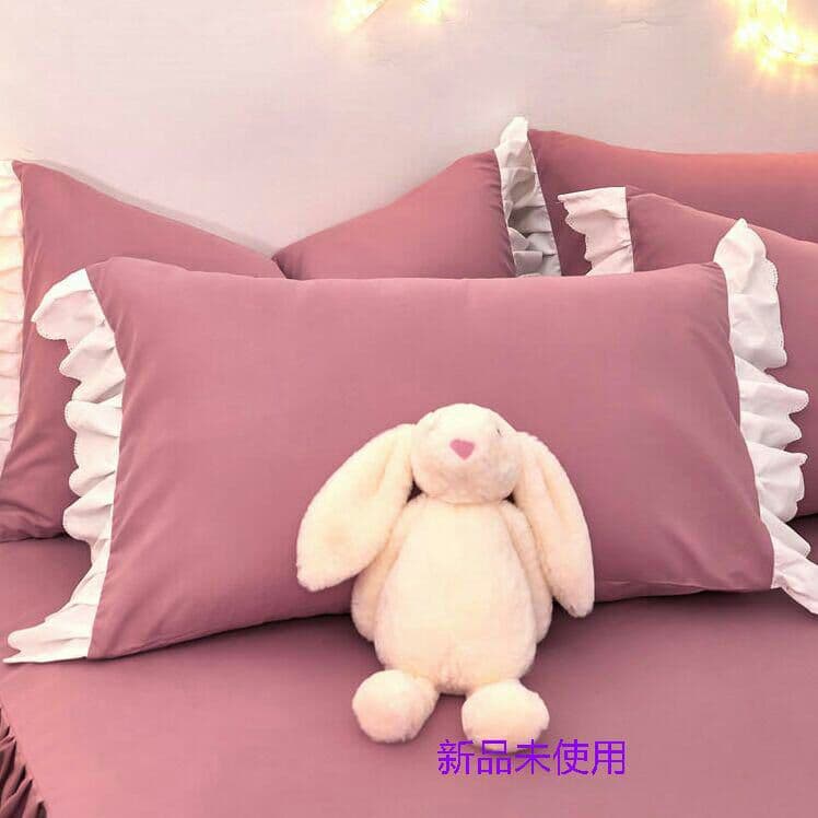 新作 柔らかい 肌触り ベッドスカート 4点セット セミサイズ 掛け布団カバ$