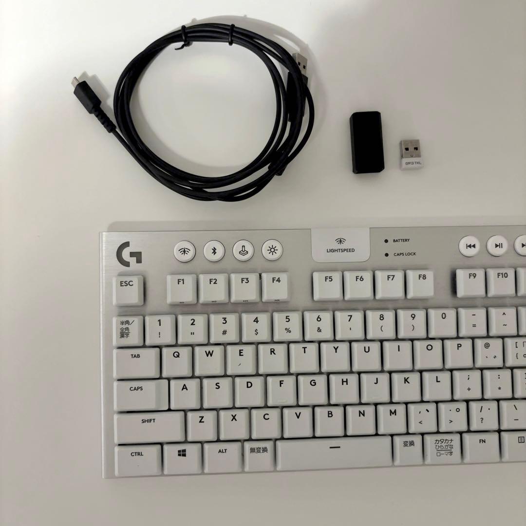 Logitech G913 TKL RGB ワイヤレスキーボード ホワイト