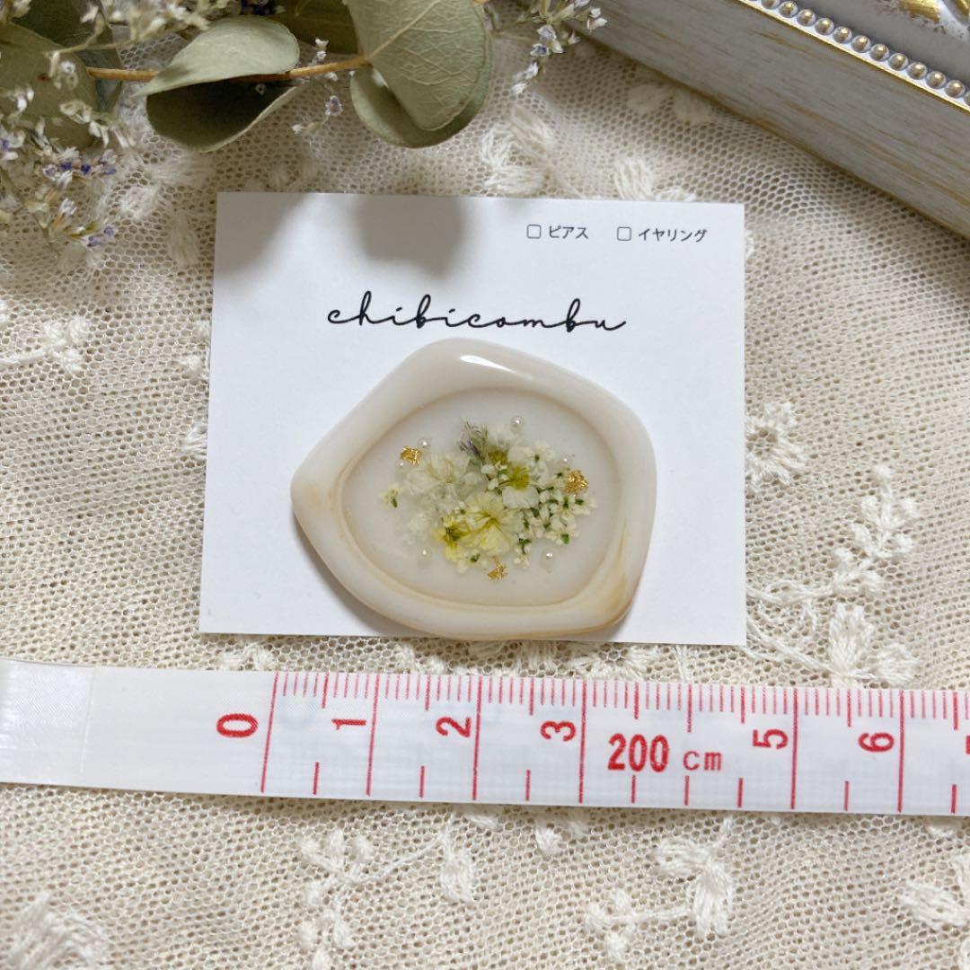 ハンドメイド　レジン　お花　ヘアゴム　ポニーフック　ブローチ　no.192