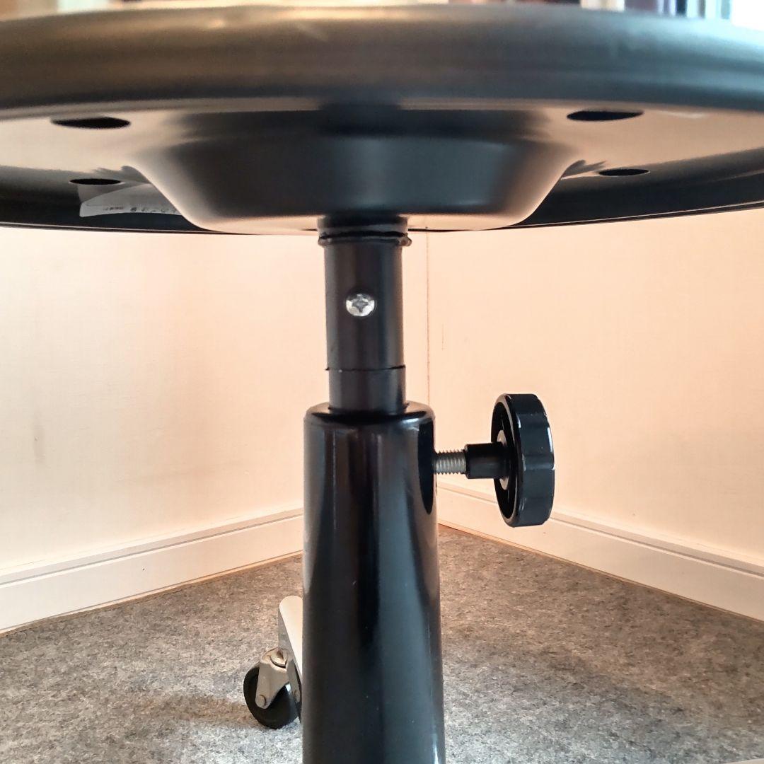 JAPAN VINTAGE　カットチェア　ビンテージ　丸椅子　昇降回転　クロス脚