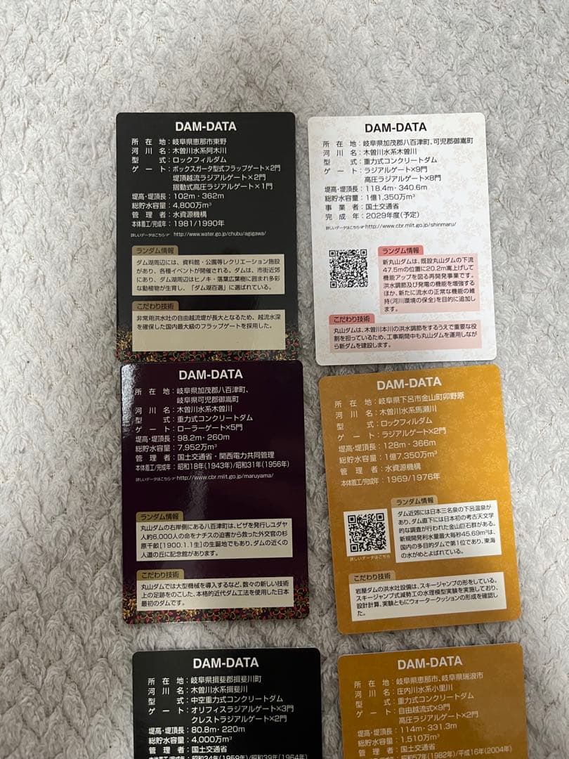 ダムカード 7枚セット　岐阜県　天皇陛下御在位30周年記念　新丸山　建設中　丸山