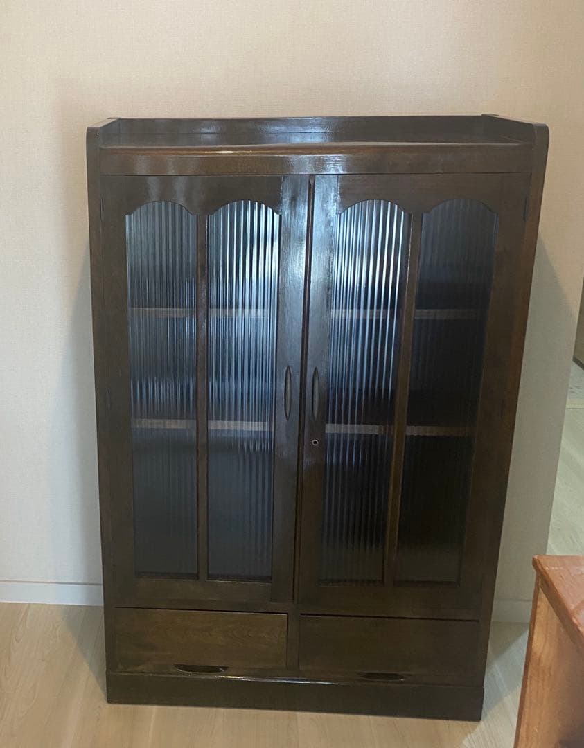 ガラス戸棚　アンティーク