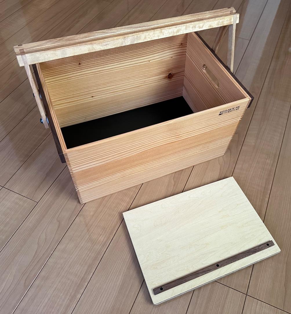 ウッドバスケット　Ｌサイズ　フタ付き