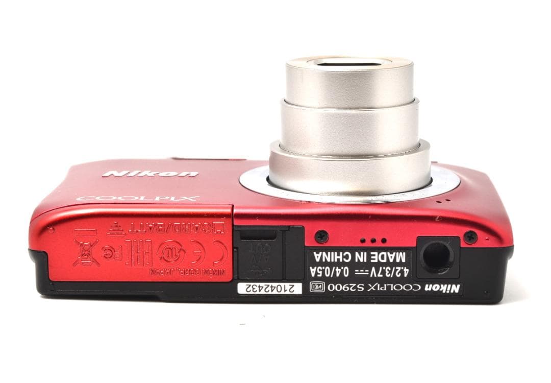 ニコン Nikon COOLPIX S2900 レッド スマホ転送セット