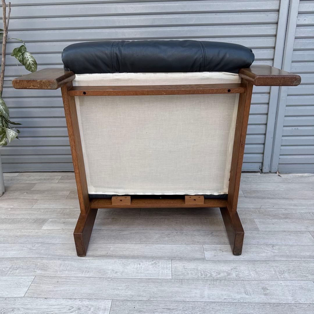 飛騨産業　ヴィンテージ 本革　1人掛けソファ　シングルソファ　キツツキ