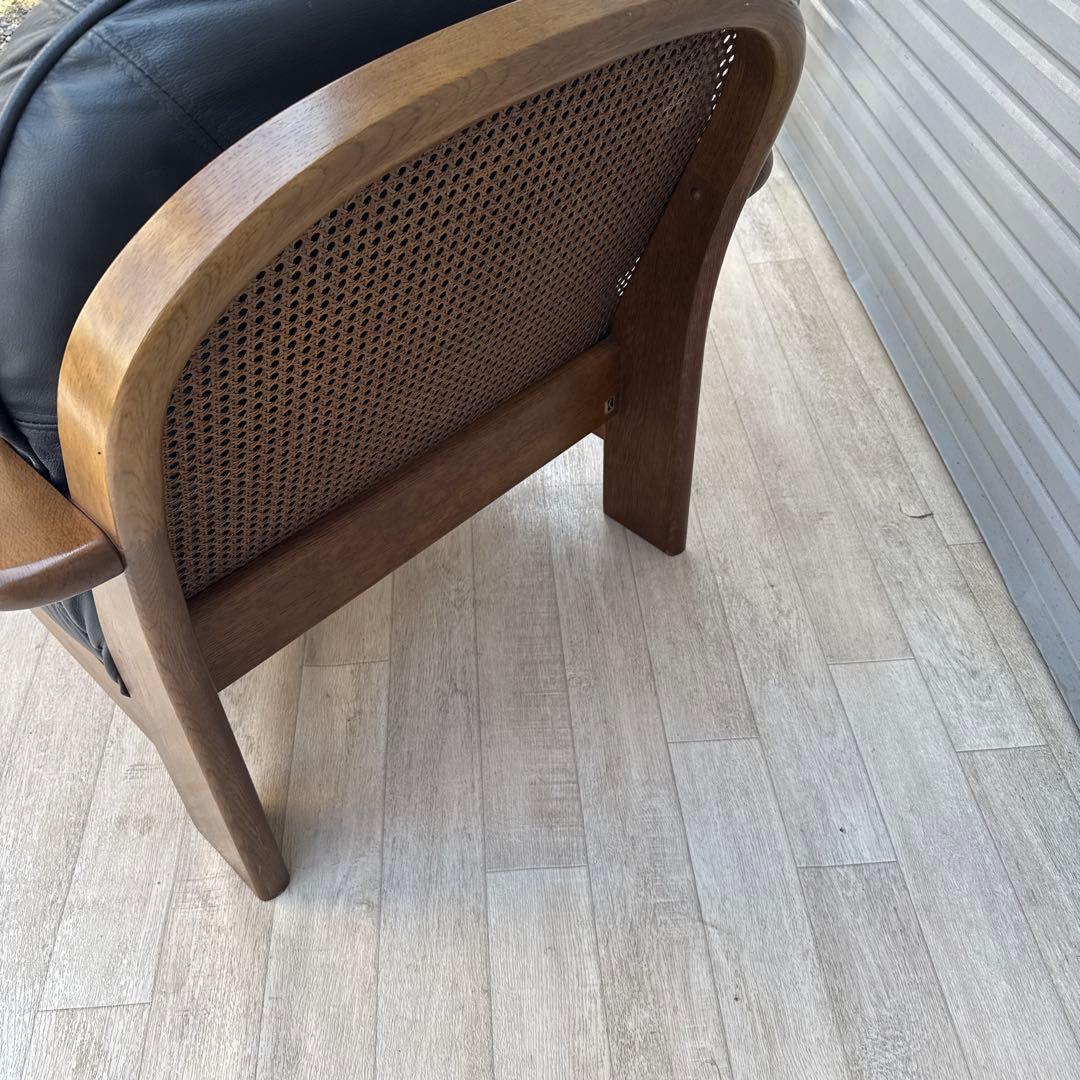 飛騨産業　ヴィンテージ 本革　1人掛けソファ　シングルソファ　キツツキ