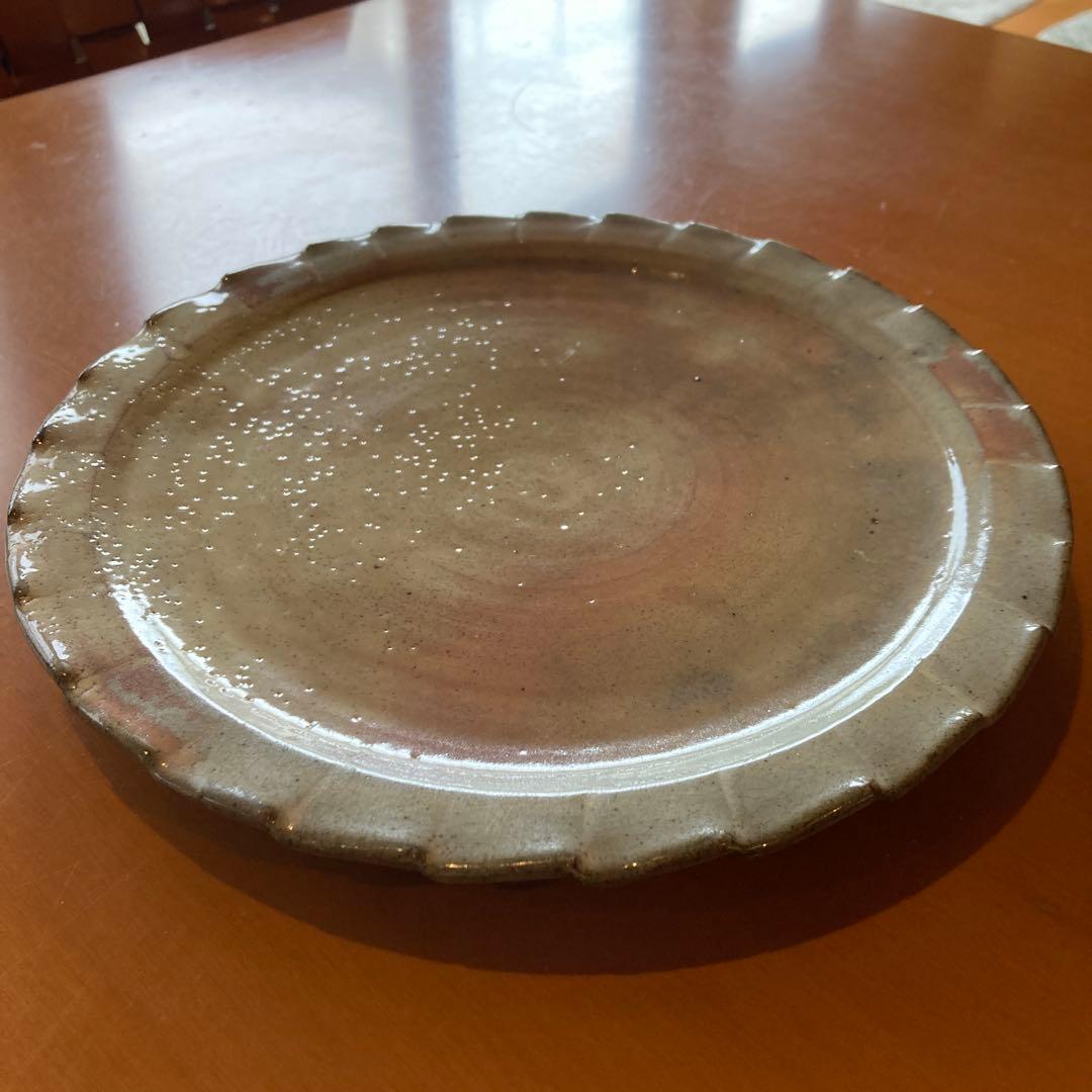 薩摩焼 大皿24センチ 鹿児島 沈壽官窯購入 民芸陶器 美品 ビンテージ
