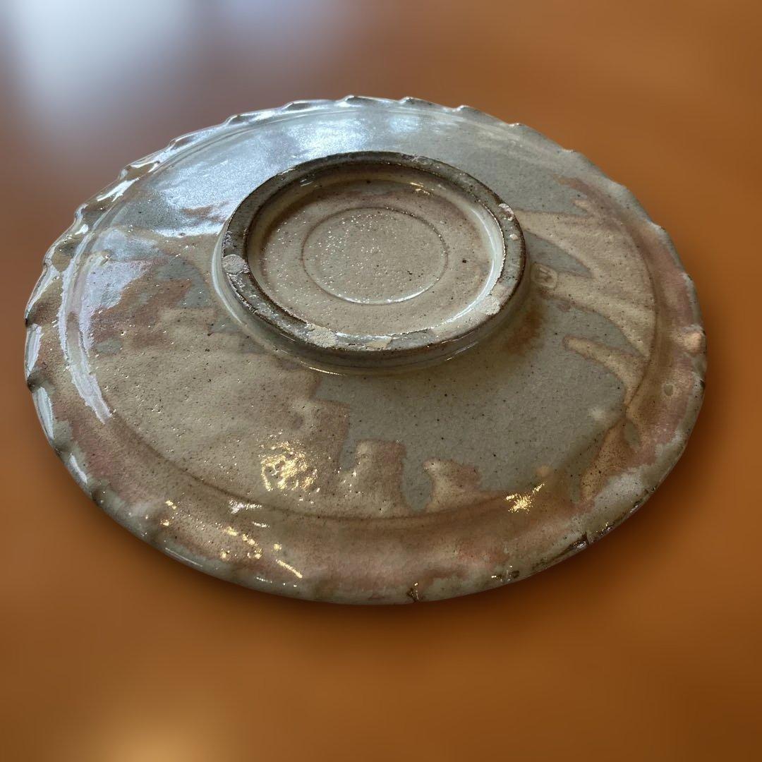 薩摩焼 大皿24センチ 鹿児島 沈壽官窯購入 民芸陶器 美品 ビンテージ