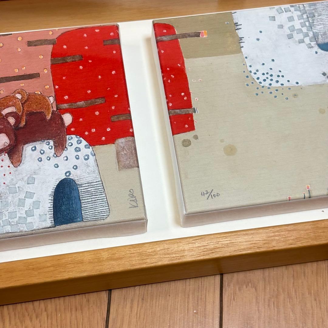 フランス キロメロKiro.Melo ハチミツとくまちゃんの親子 ジクレー L