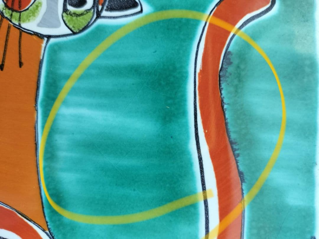 陶器タイル（イタリア製）4枚セット【デシモーネ】【ジラソーレ】