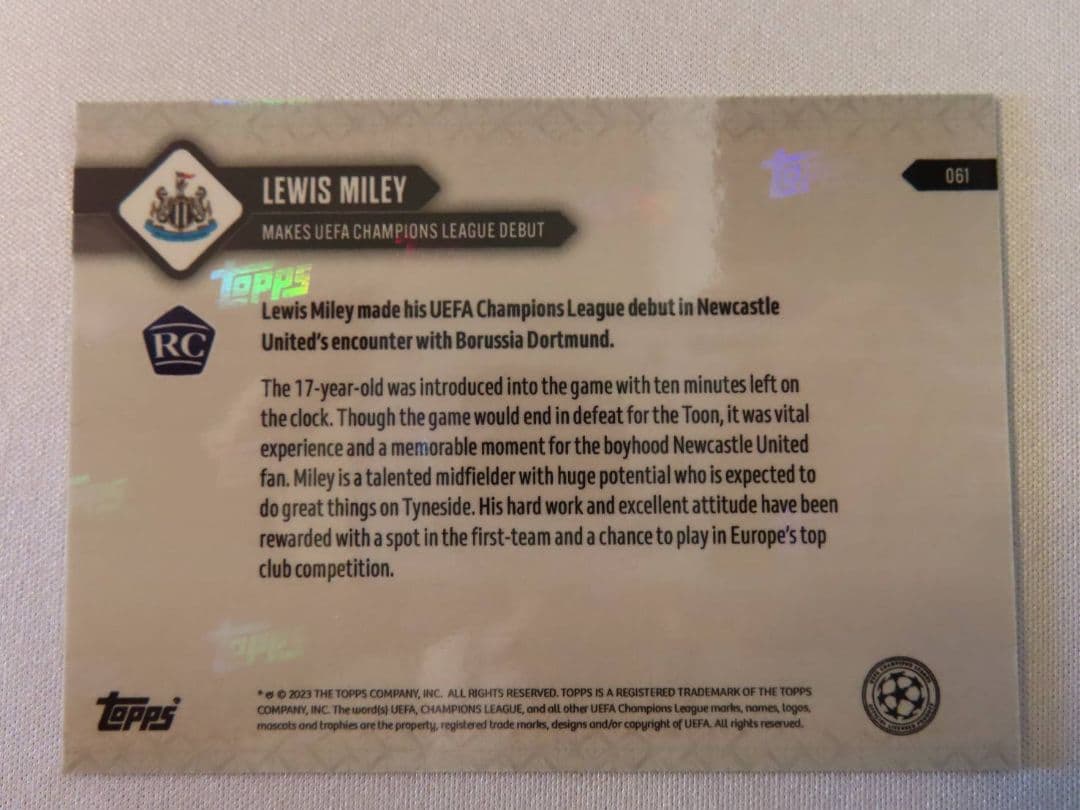 topps now カード ルイス・マイリー Lewis Miley #061