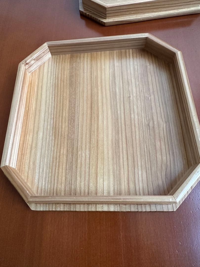 杉　八角皿　敷皿　盛皿　4枚セット