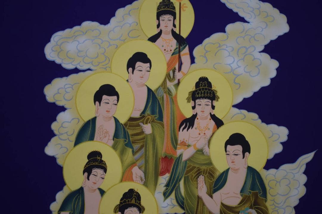 真作/片山白樹/十三佛図/布袋屋掛軸HG-732