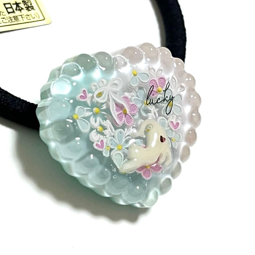 カヤ　☪︎⋆☽様お取り置きです。Ｎｏ．358 ハート 猫 レジン ヘアゴム