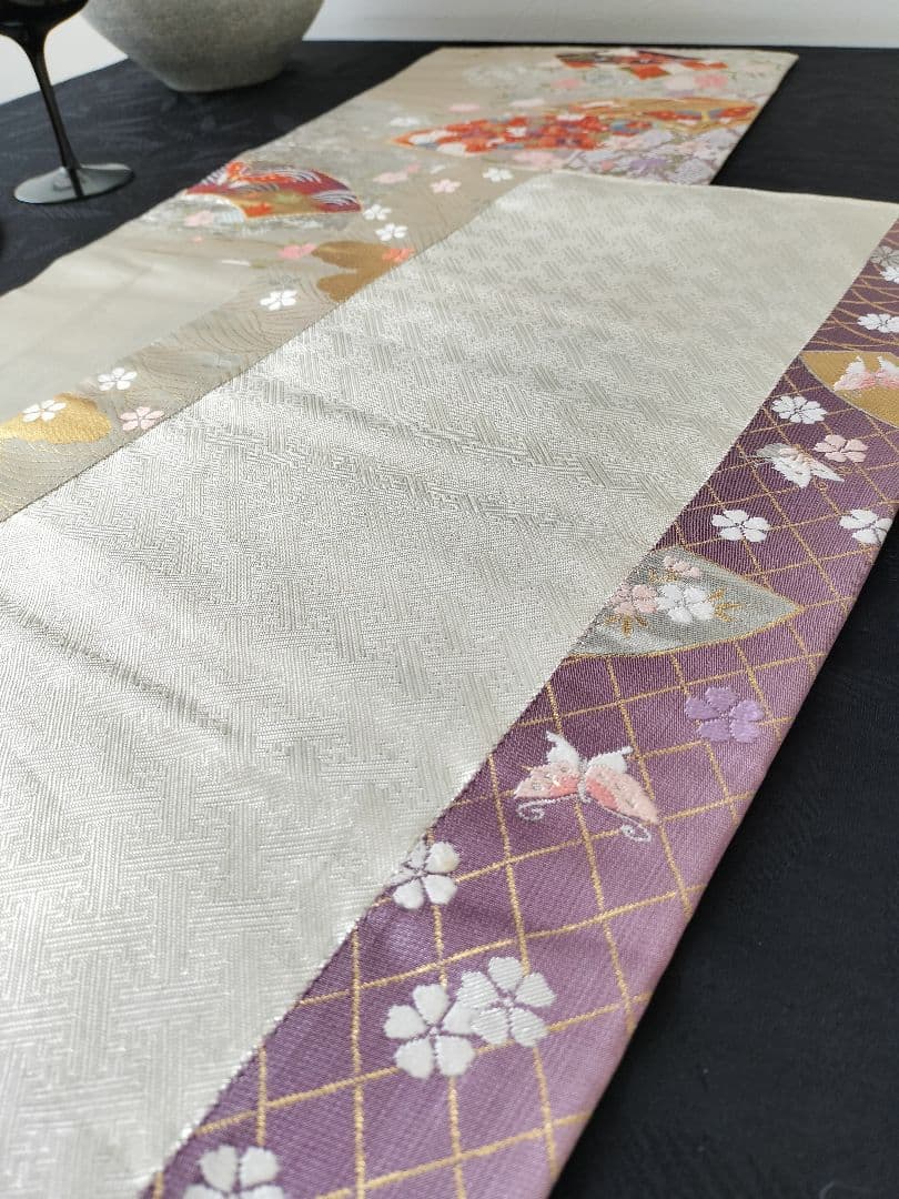 A478★高級‼️お祝い‼️ひな祭り‼️袋帯テーブルランナー2m5cm