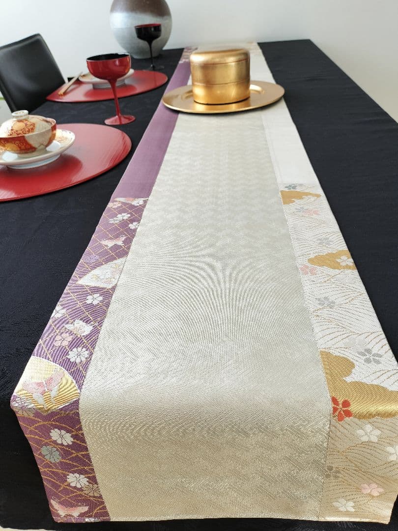 A478★高級‼️お祝い‼️ひな祭り‼️袋帯テーブルランナー2m5cm