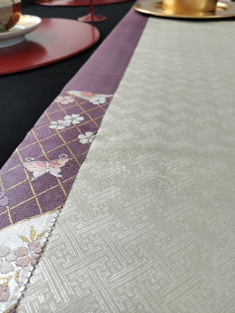 A478★高級‼️お祝い‼️ひな祭り‼️袋帯テーブルランナー2m5cm